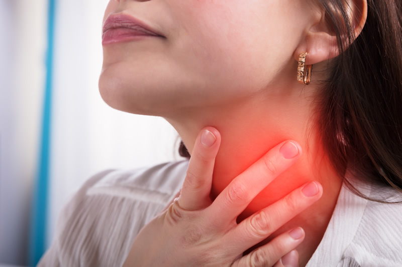 Child with sore throat